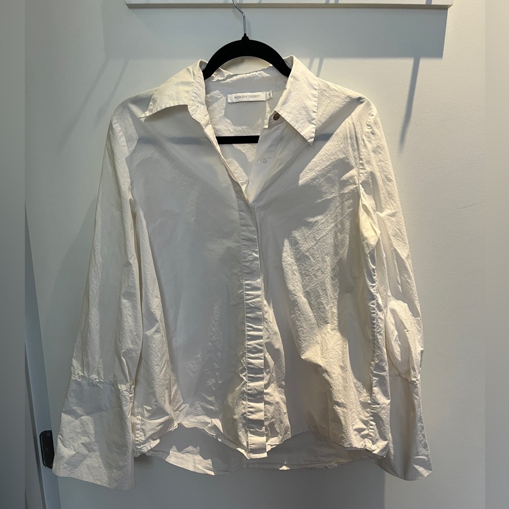 Nobody Denim White Button Down Shirt
Size S